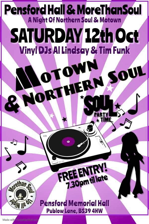 Join Morethansoul For Our First Soul Night At Pensford Hall