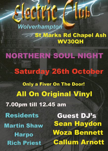 Electric Club Northern Soul 60s And 70s