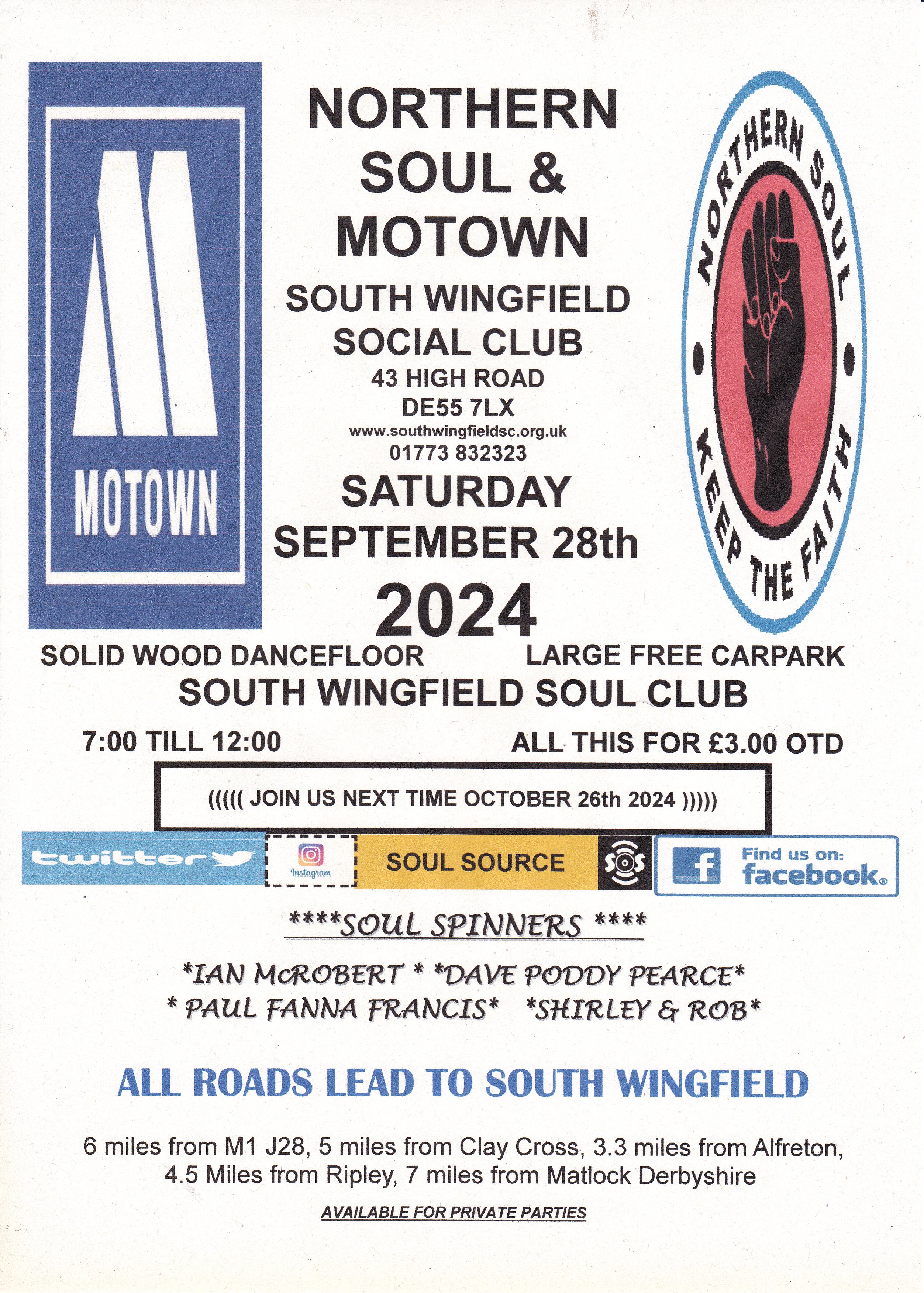 South Wingfield Northern  Soul  Motown Night