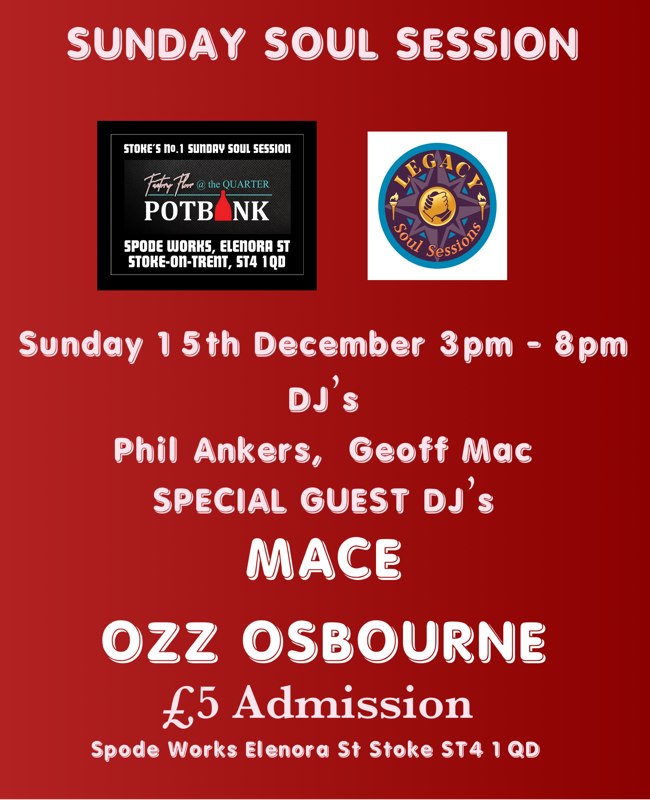 Potbank  Legacy Sunday Soul Sessions