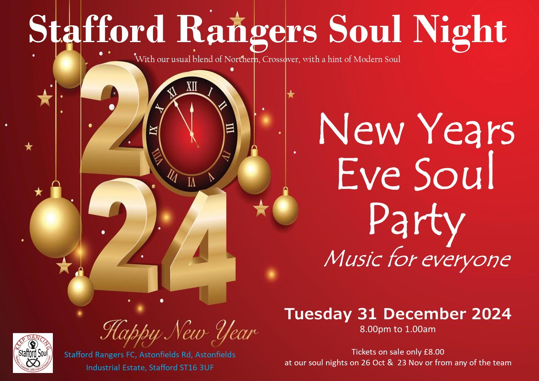 Nye Soul Night  Stafford Rangers