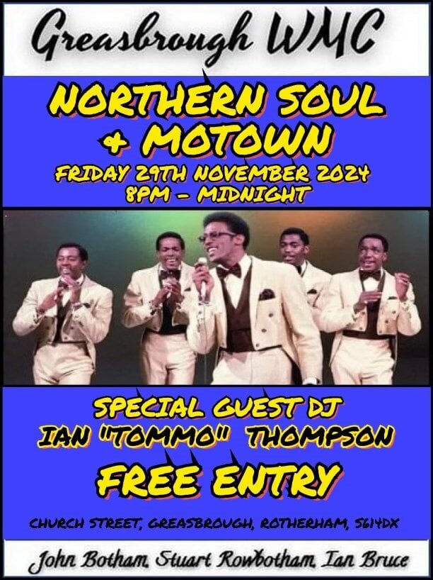 Greasbrough Wmc Northern Soul  Motown Night