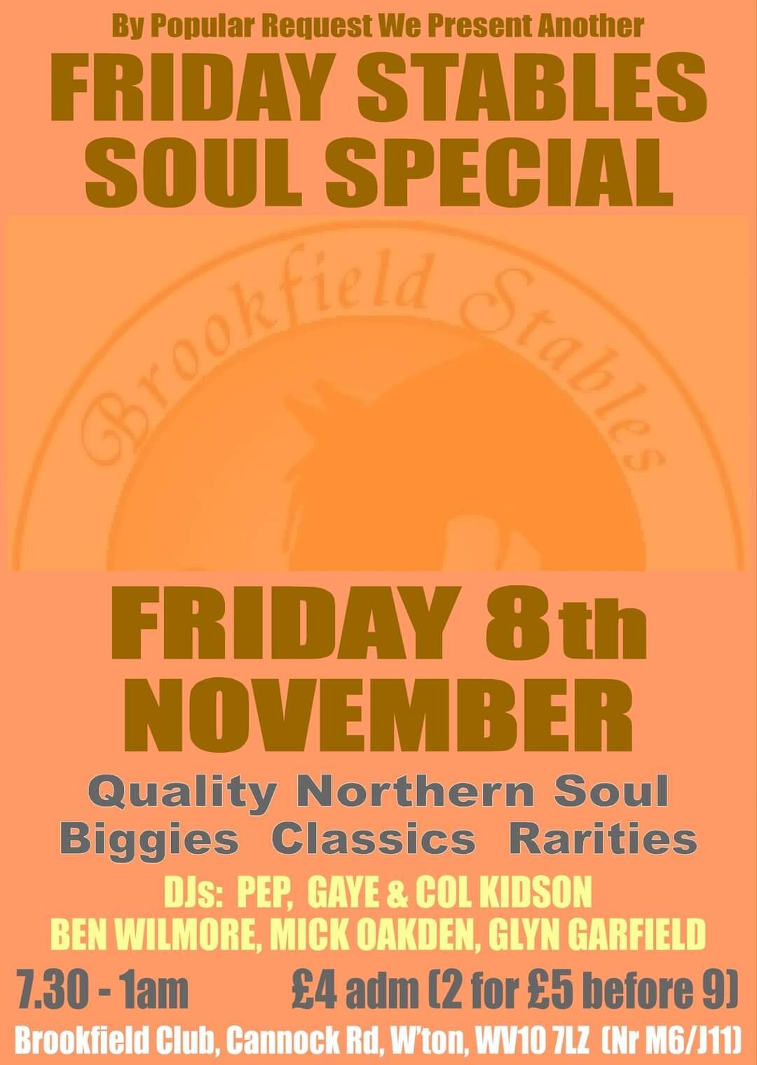 Brookfield Stables Northern Soul Night