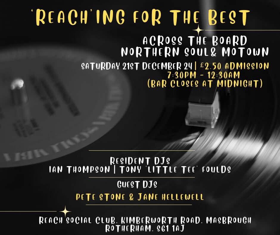 Reachin For The Best Northern Soul Night