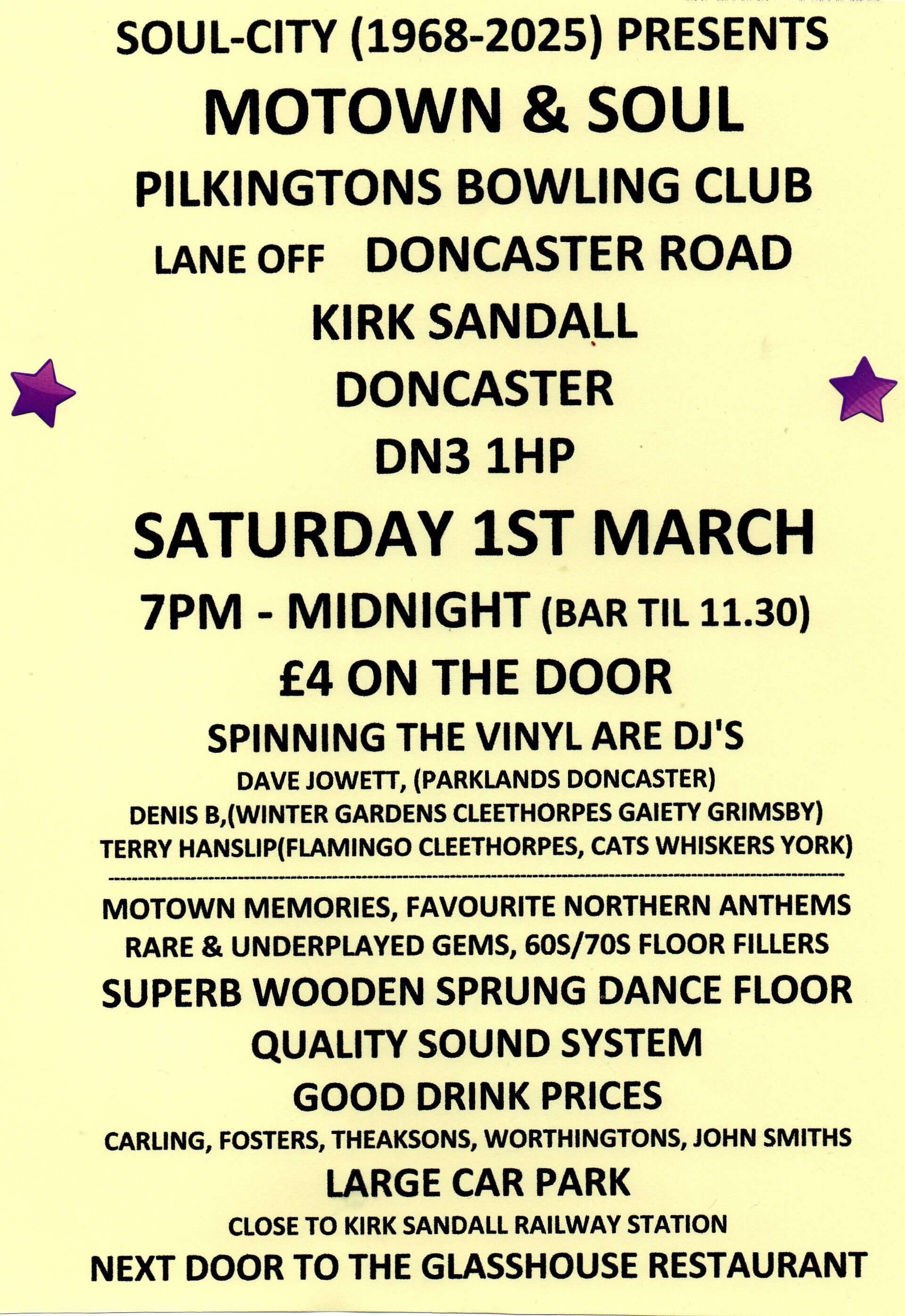 Doncaster Motown  Soul With Soulcity