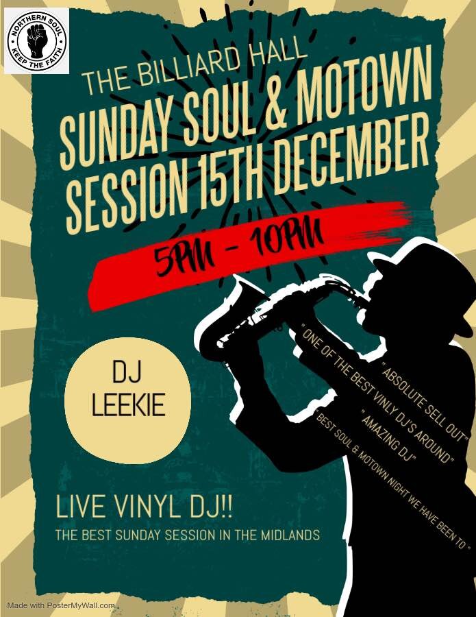 The Billiard Hall Soul  Motown Night