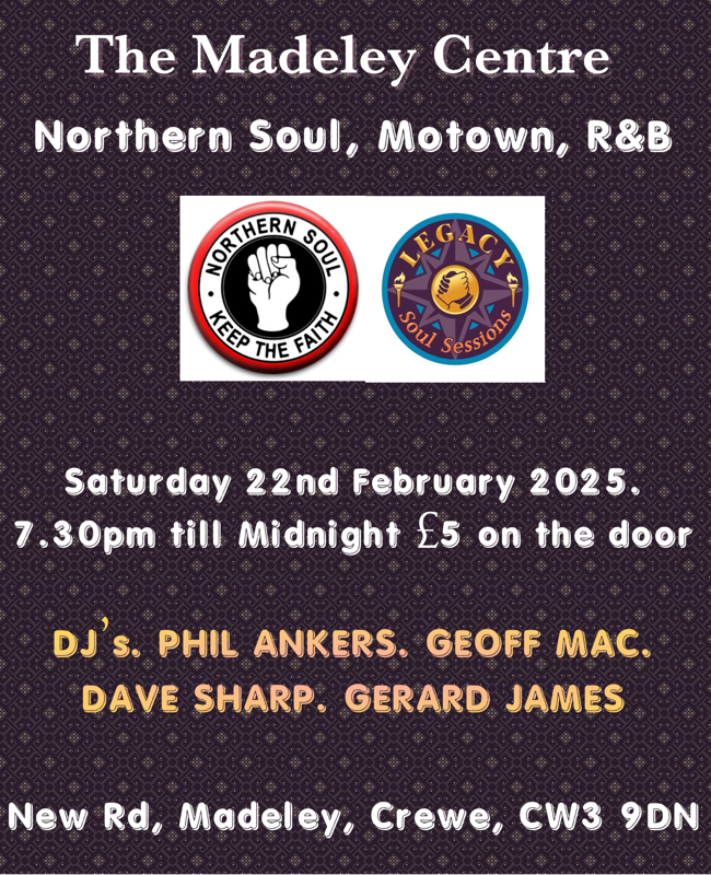 Madeley Centre Northern Motown  Rb