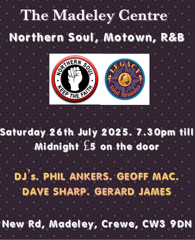 Madeley Centre Northern Motown  Rb