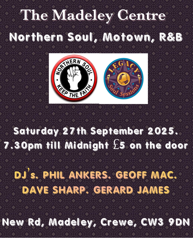 Madeley Centre Northern Motown  Rb