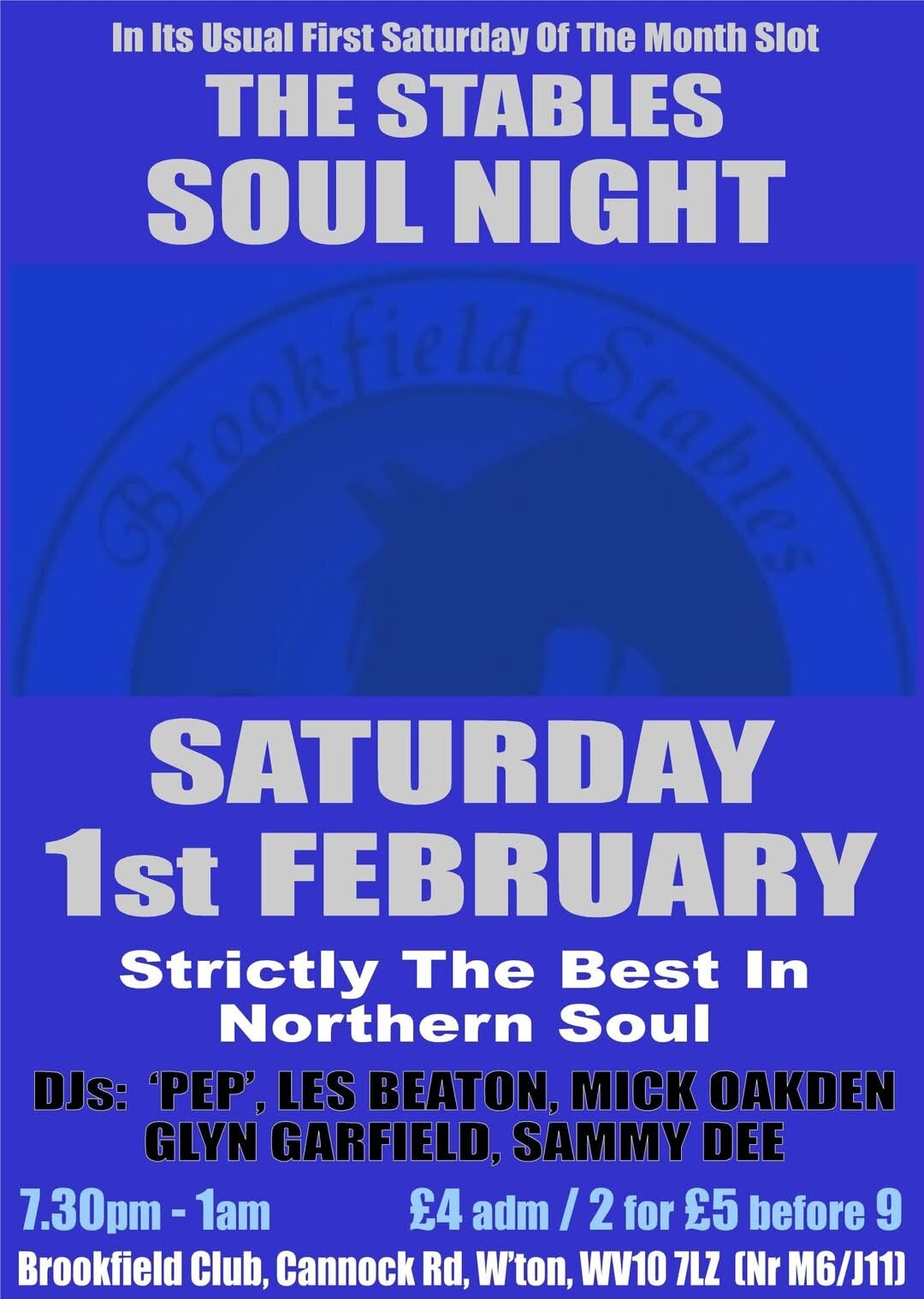 Brookfield Stables Northern Soul Night