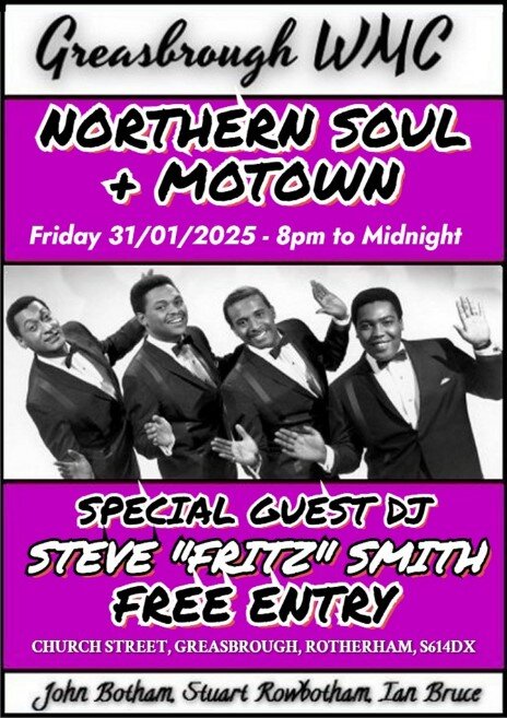 Greasbrough Wmc Northern Soul N Motown Night