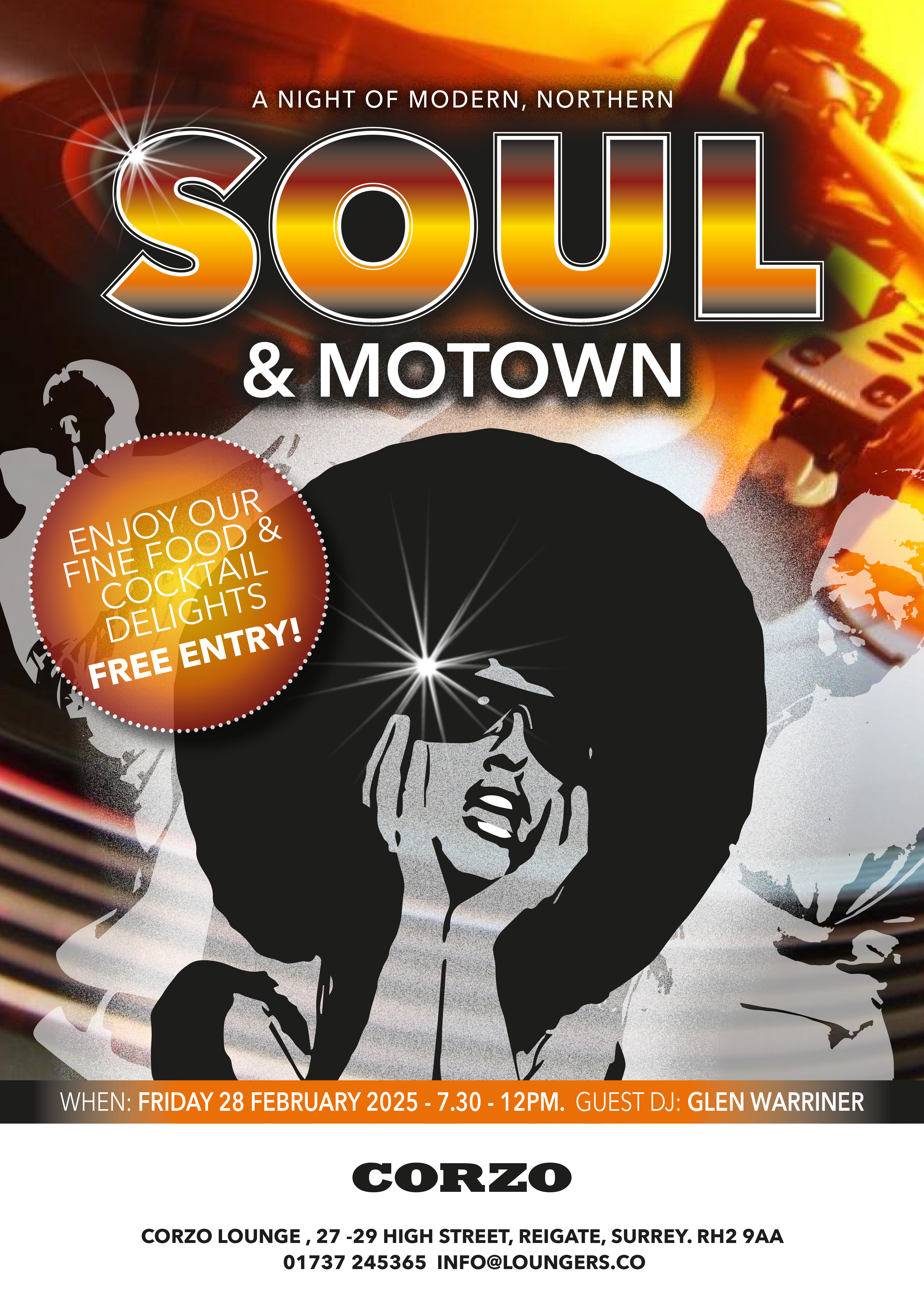 Northern Soul Motown And Modern Soul Night At The Corzo