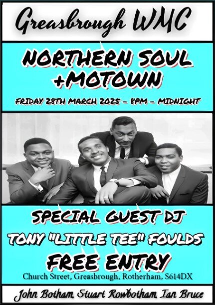 Greasbrough Wmc Northern Soul N Motown Night