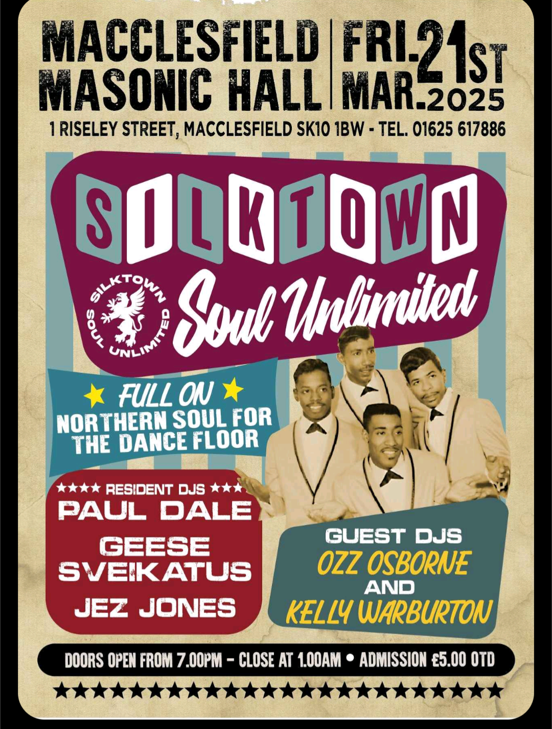 Silktown Soul Presents Macclesfield Masonic