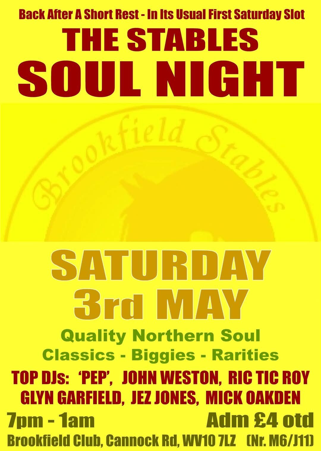 Brookfield Stables Northern Soul Night