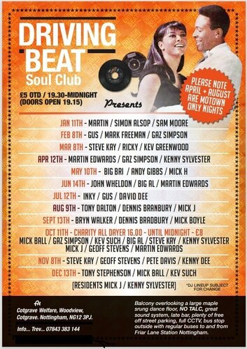Saturday 12th April - Tamla Motown and Club Classics night