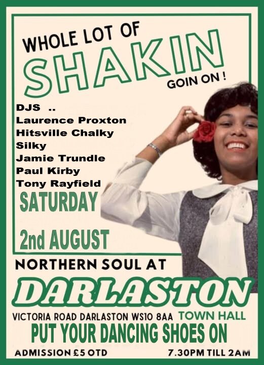 Saturday 2nd August  Darlo Town Hall