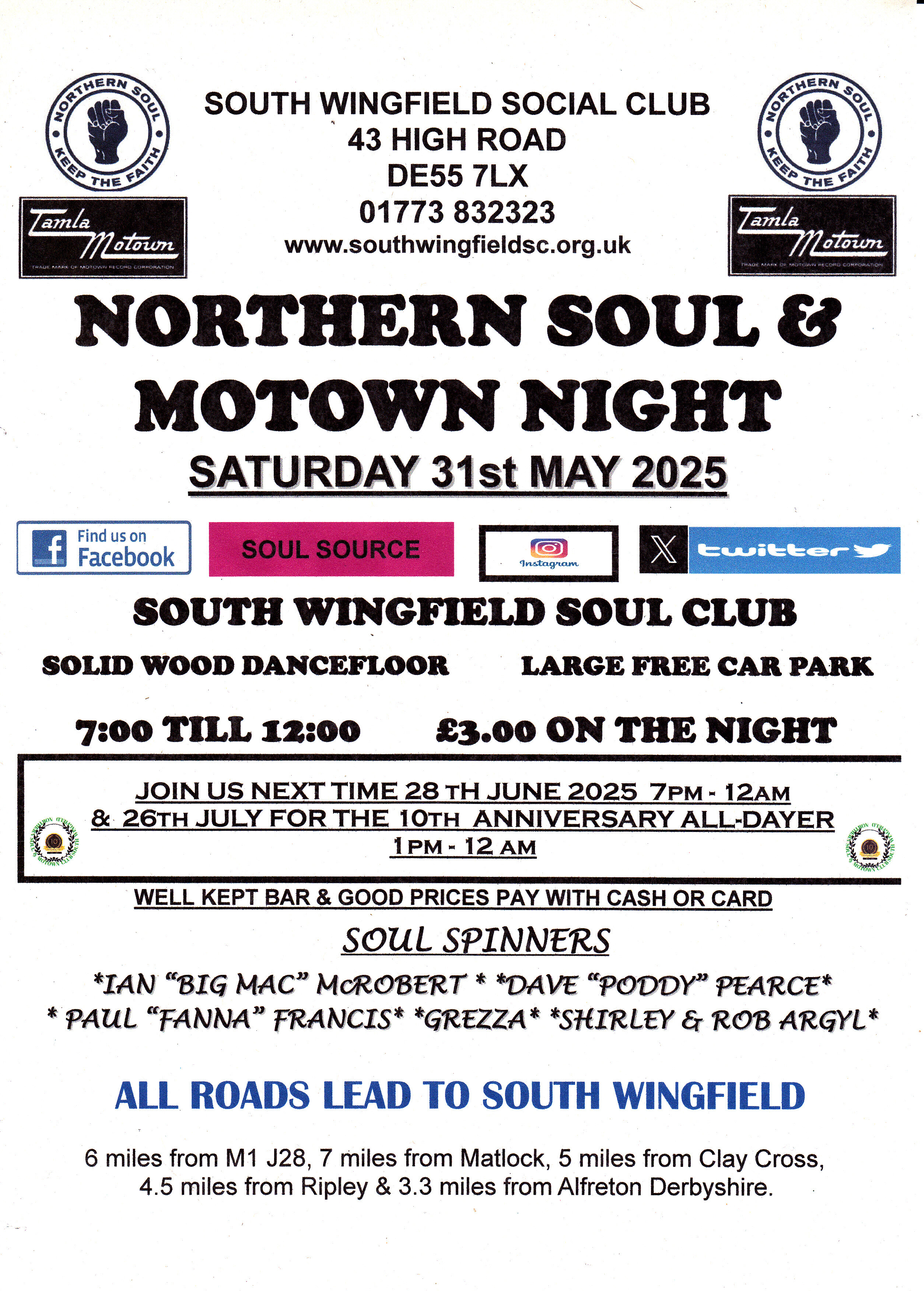 South Wingfield Northern  Soul  Motown Night