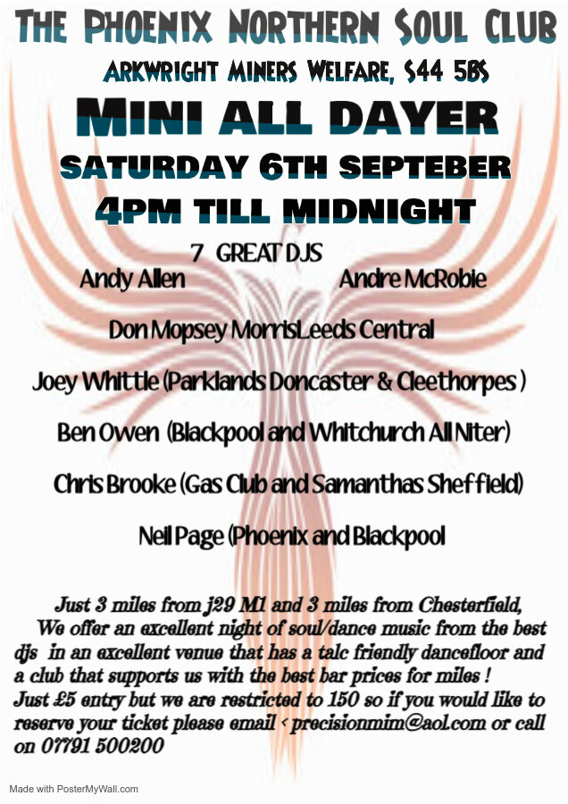 The Phoenix Northern Soul Club At Arkwright Social Club
