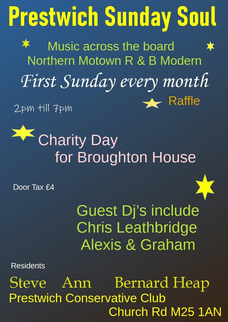 Prestwich Sunday Soul Charity Broughton House