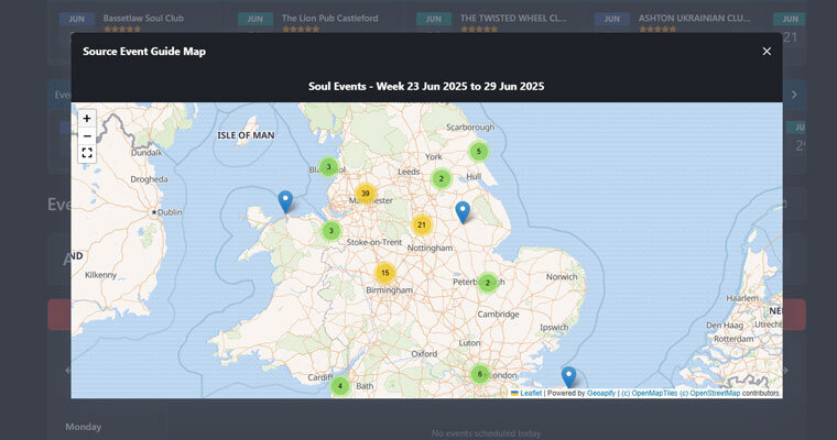 Soul This Weekend - Heads Up Via Event Guide Map View
