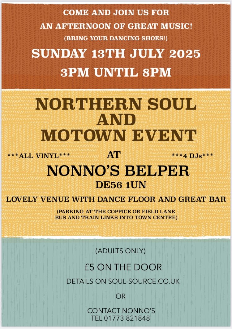 Nonnos Belper Northern Soul And Motown