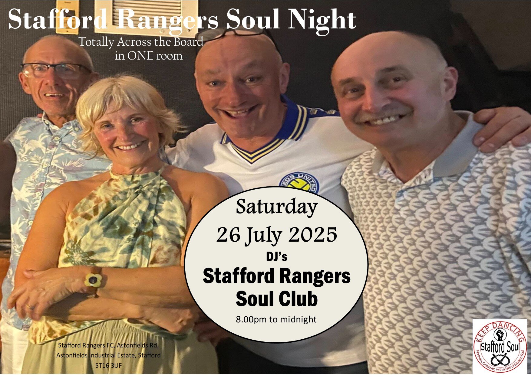 Stafford Rangers Soul Night  Djs Stafford Rangers Residents