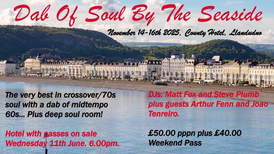 Dab Of Soul By The Seaside Llandudno Weekender
