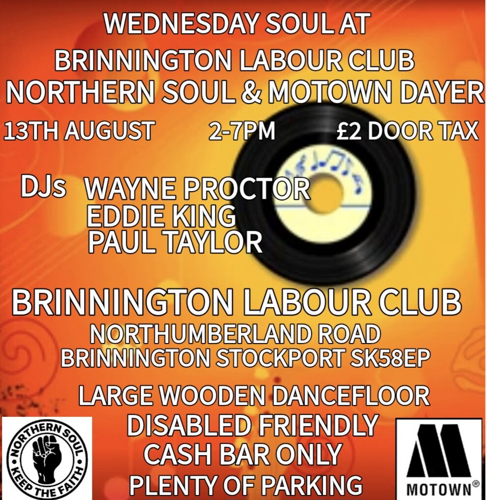 Wednesday Soul  Brinnington Labour Club