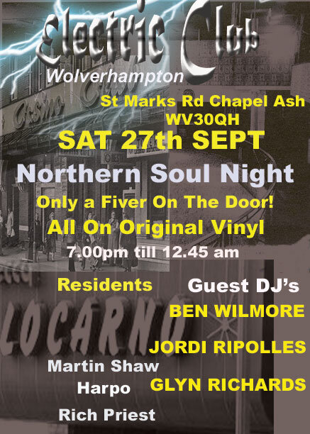 Electric Club Northern Soul 60s And 70s