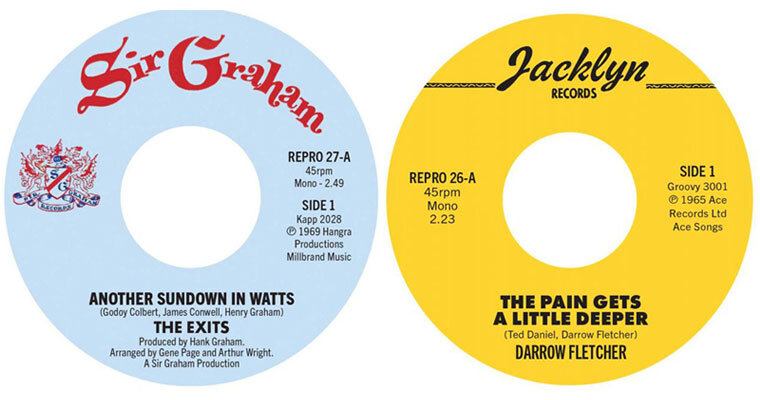 New 45s - 3 Via Kent - Inc The Exits, Darrow Fletcher, Barbara Long,The Cautions - Out Now