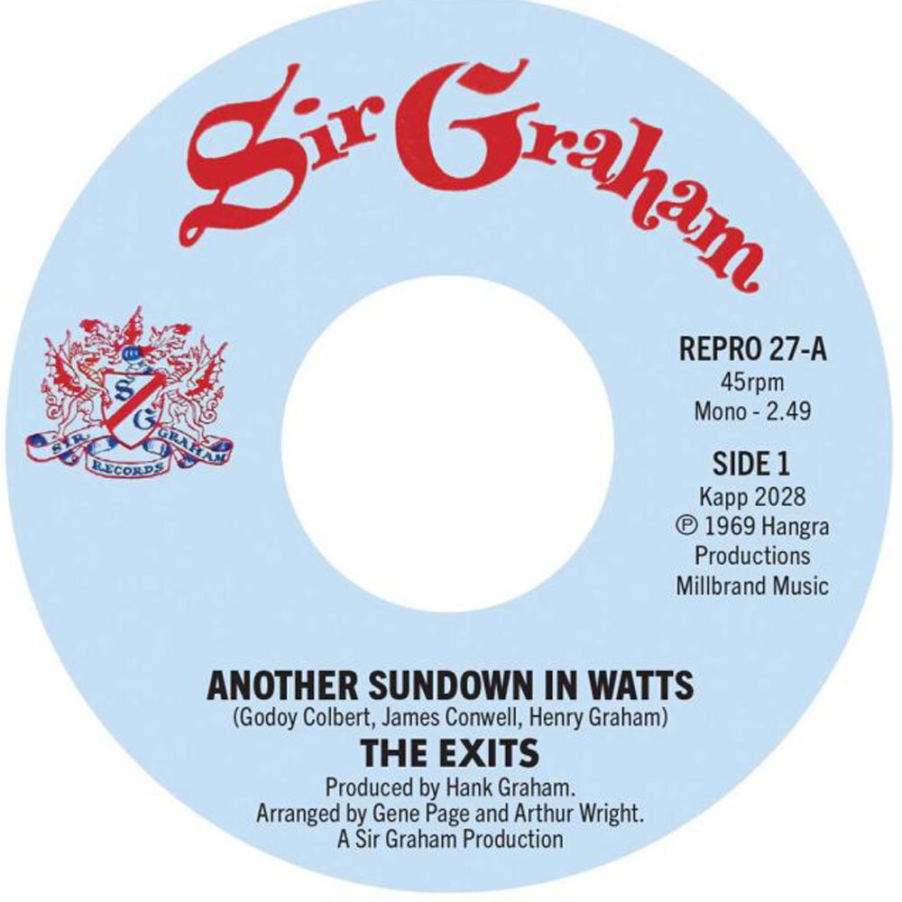 cover for The Exits - Another Sundown In Watts / I Don’t Want To Hear It - Kent Repro 27