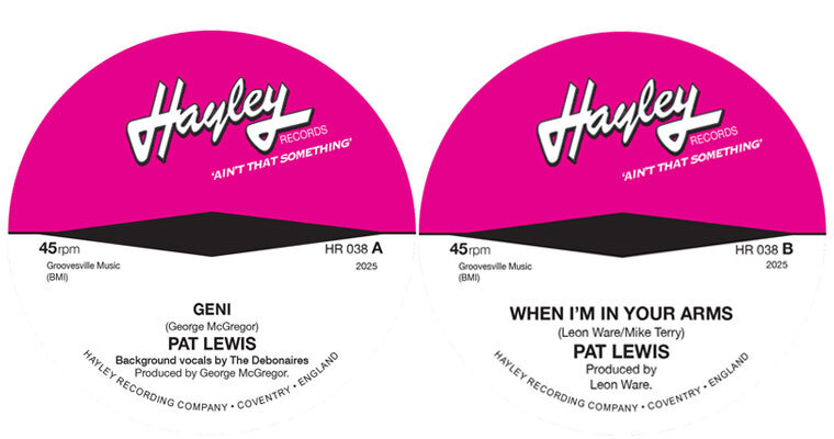 cover for New 45 - Pat Lewis - Geni - Hayley Records - The Mystery Solved