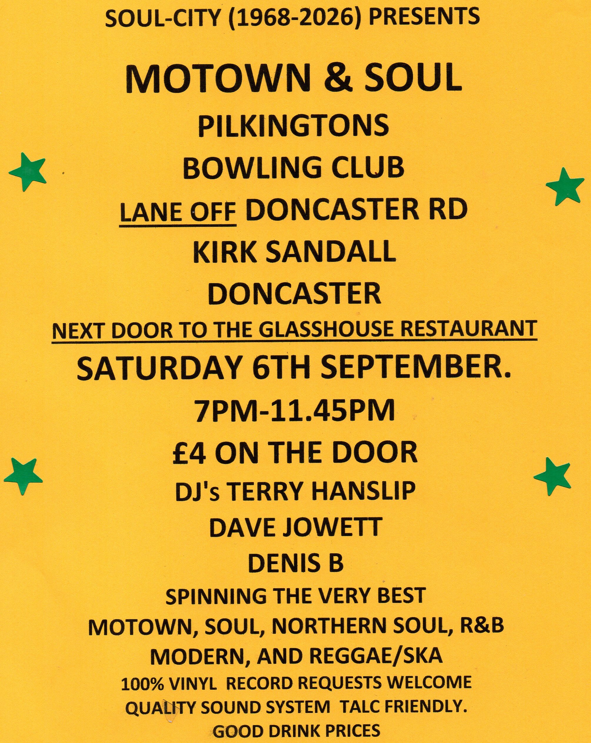 Pilkingtons  Doncaster Motown  Soul With Soulcity