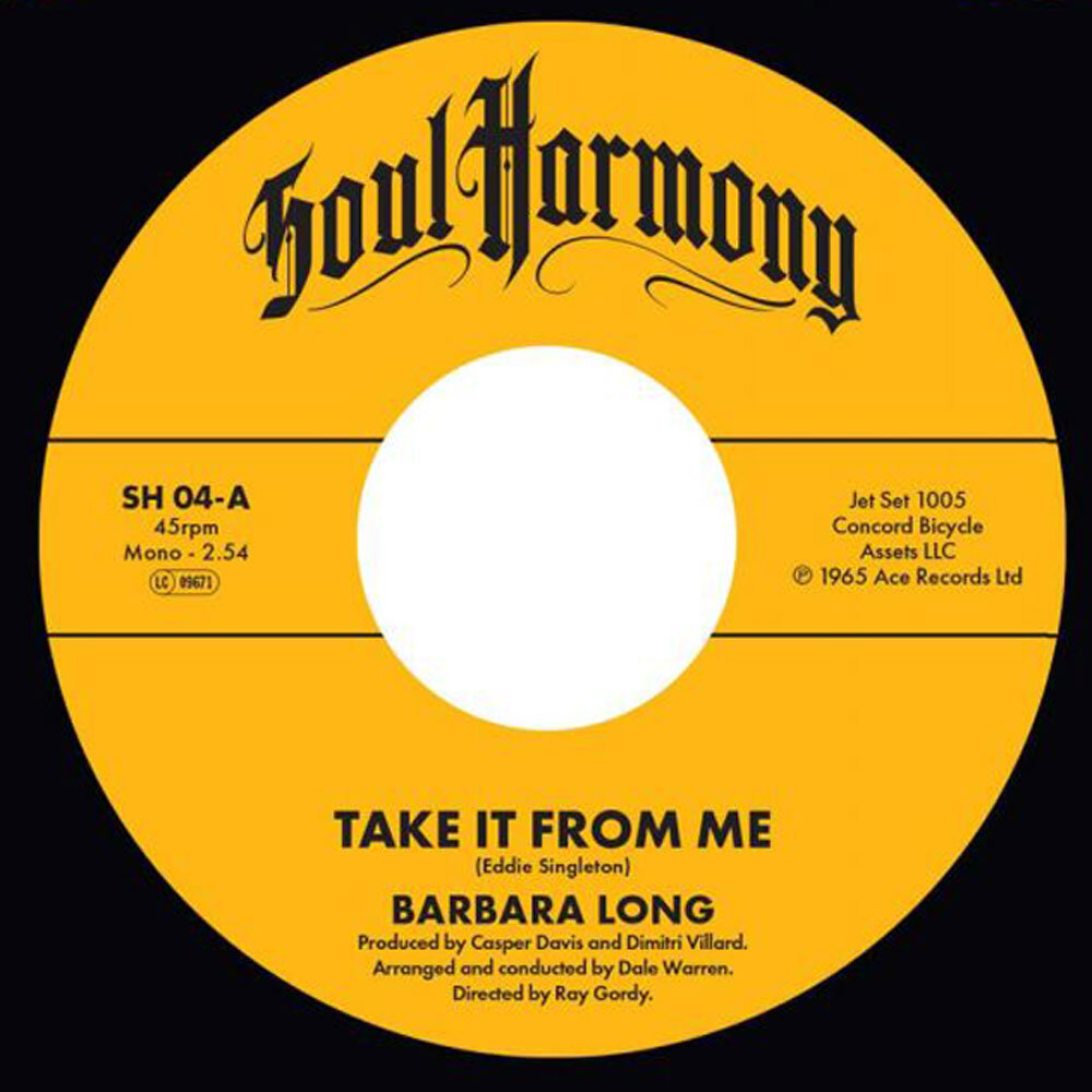 cover for Barbara Long / The Cautions - Take It From Me / Poor Loser - Soul Harmony SH 04