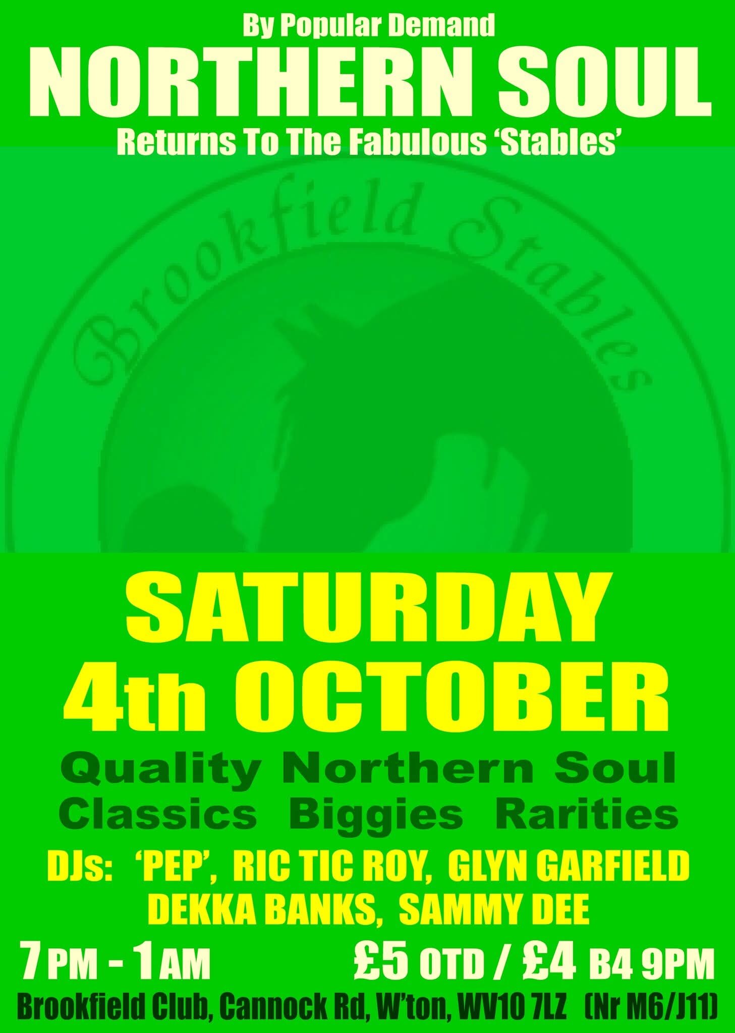 Brookfield Stables Northern Soul Night