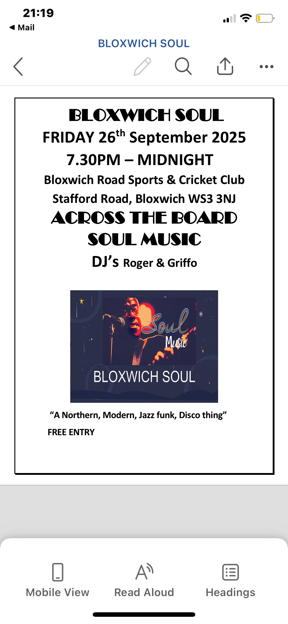 Bloxwich Soul Club