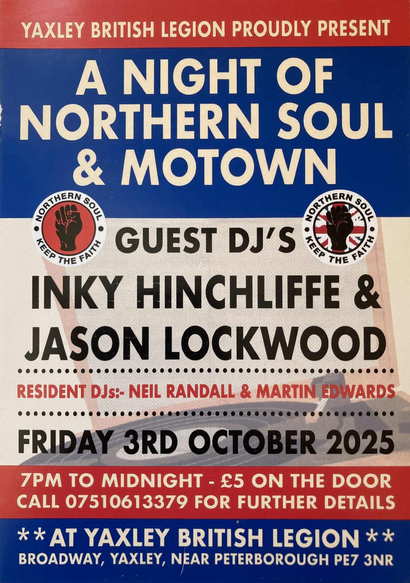 Yaxley British Legion Northern Soul Motown