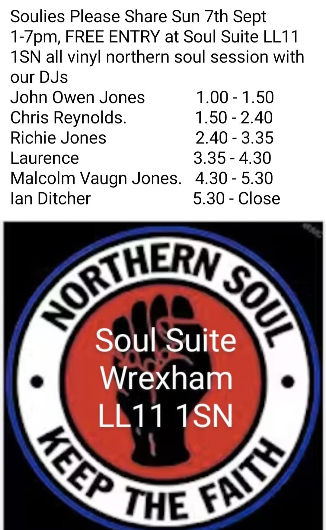 Wrexham Soul Suite Strictly Northernn