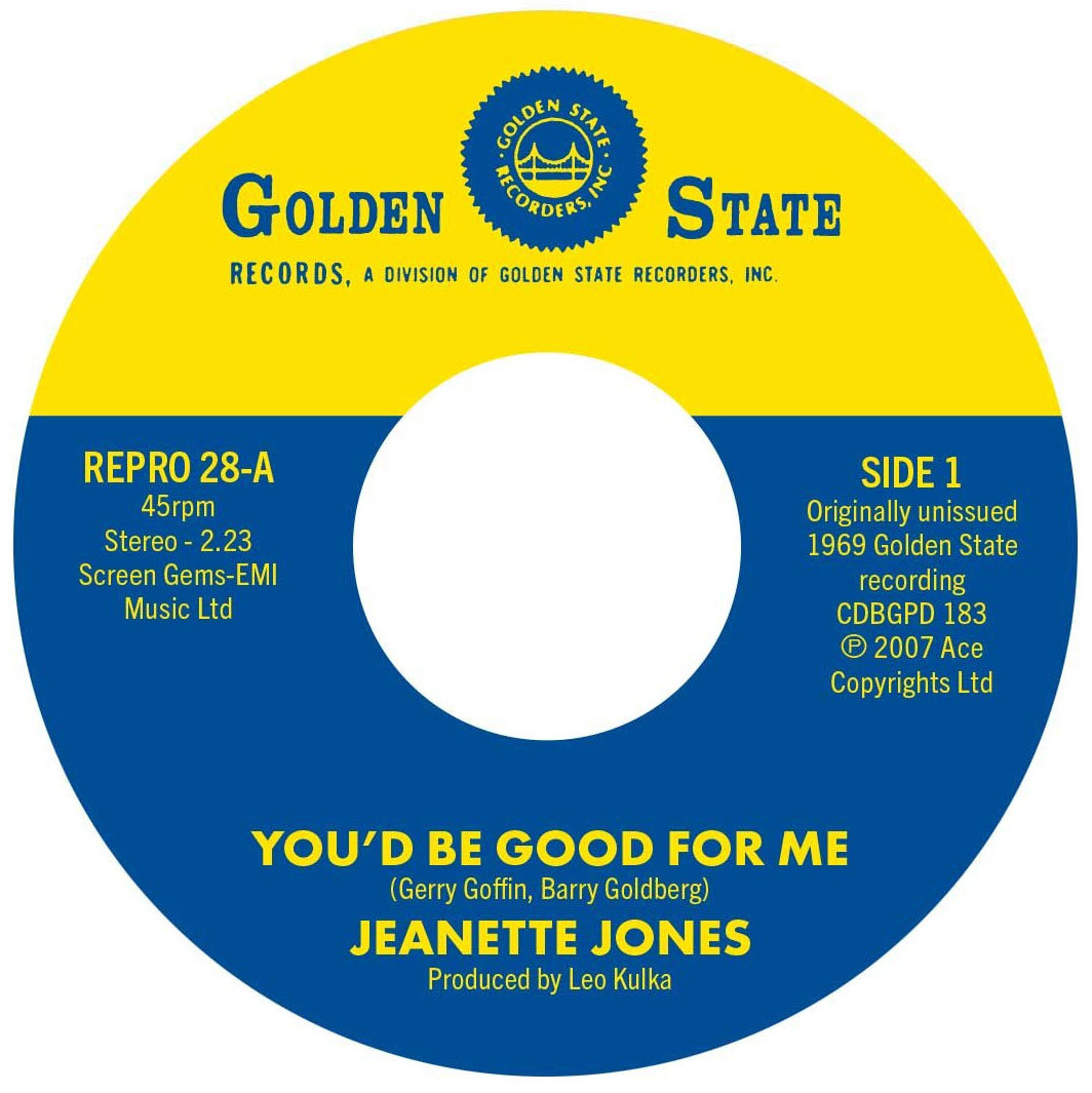 cover for Jeanette Jones - You'd Be Good For Me / Cut Loose - Kent Repro 28