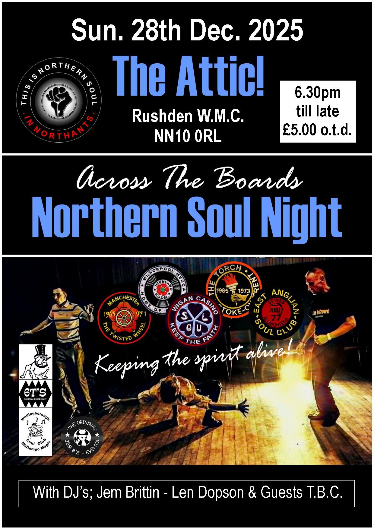 The Attic Across The Boards Northern Soul Night Crimbo Limbo