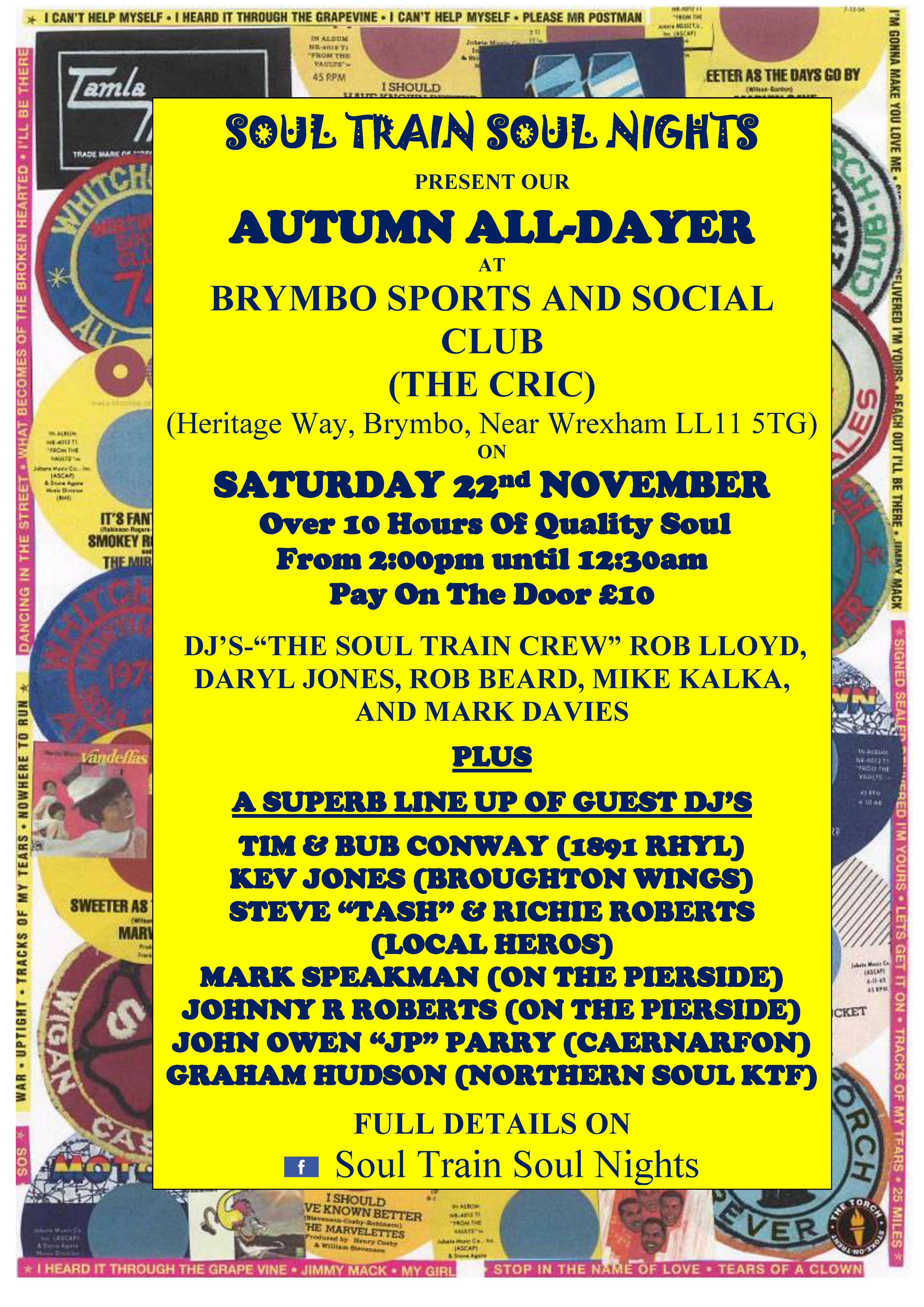 Wrexham Soul Train Autumn Alldayer