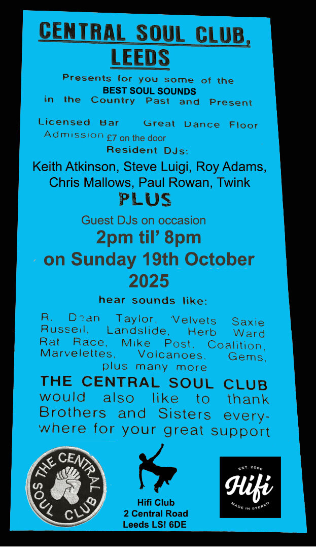 The Leeds Central Soul Club Northern Soul Dayer