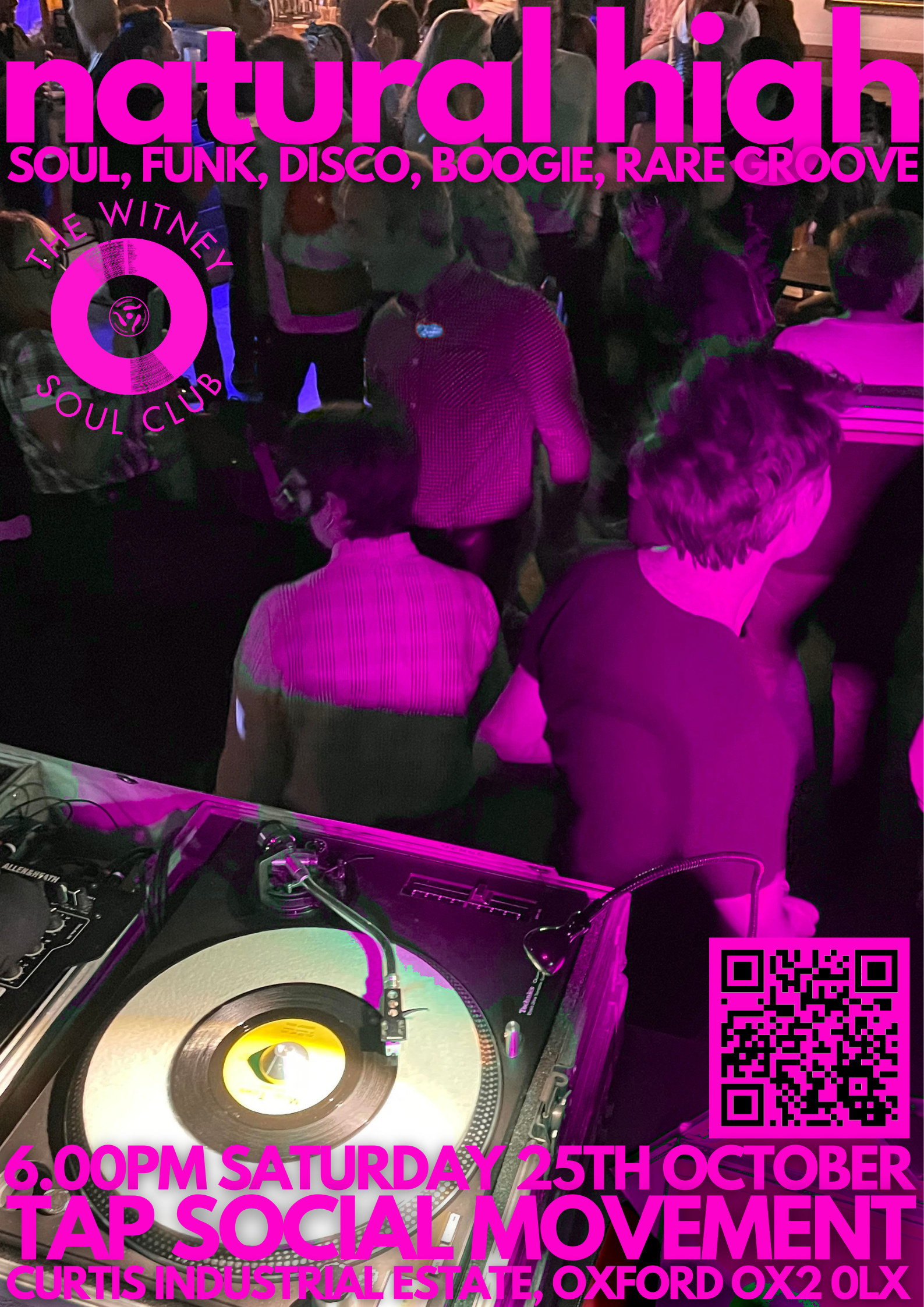 Witney Soul Club Natural High At Tap Social Movement