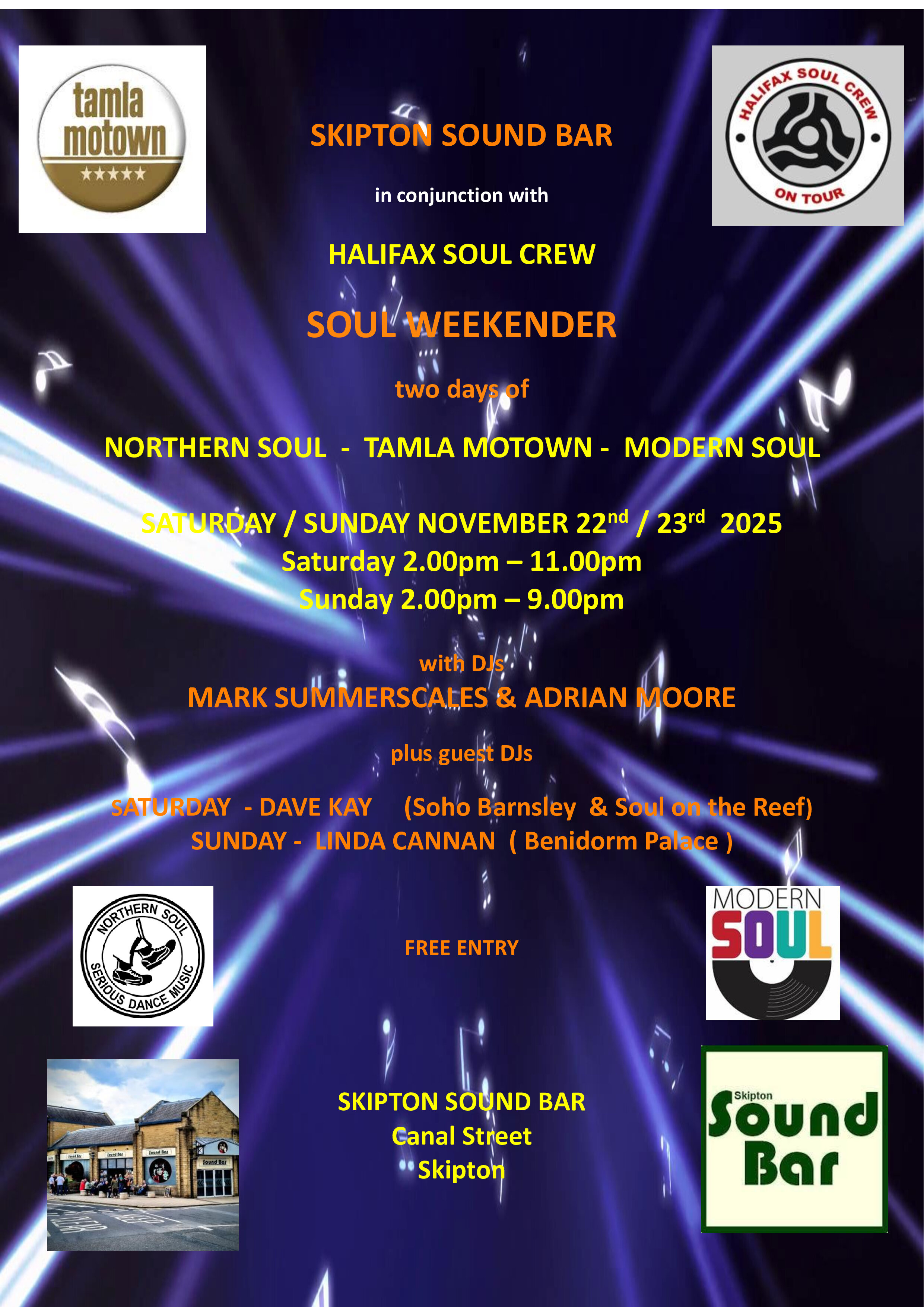 Skipton Sound Bar Weekender